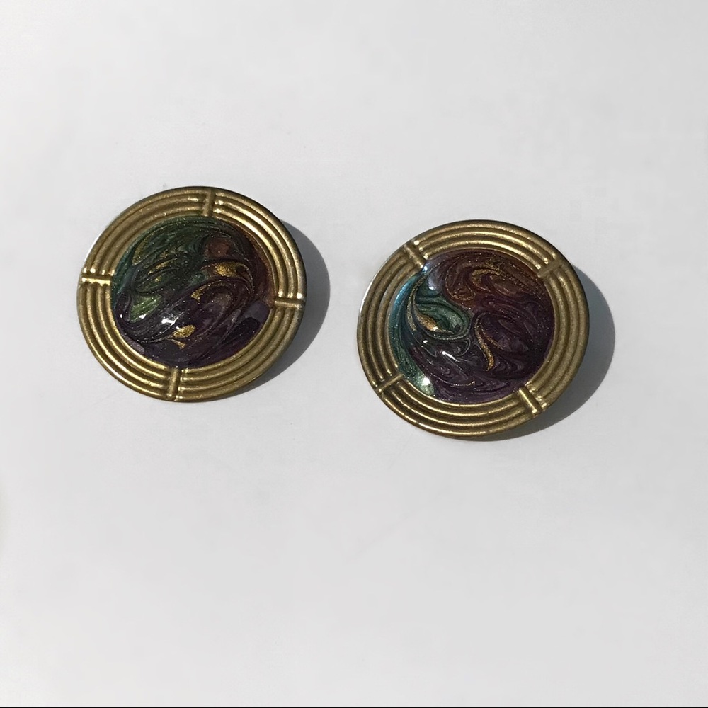 Large Round Vintage Earrings